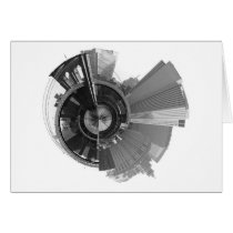 360 Degree Panoramic View of Brooklyn NYC Greeting Card