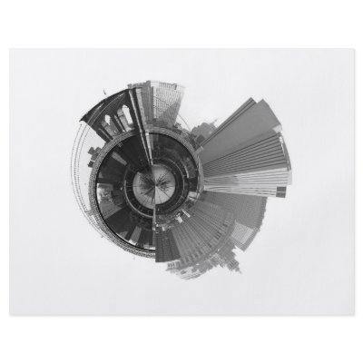 360 Degree Panoramic View of Brooklyn NYC Personalized Flyer by graficallyminded