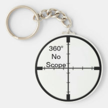 360 No Scope Video Game Joke FPS keychain