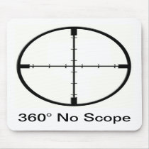 360 No Scope Video Game Joke FPS mouse pad