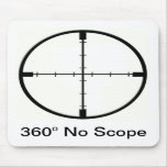 360 No Scope Video Game Joke FPS mouse pad