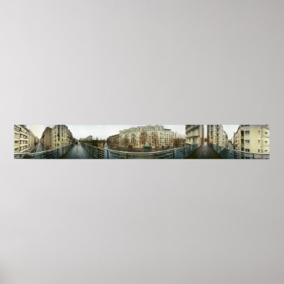360 Panoramic Photograph of Paris Wall Art Print by panoramic_art