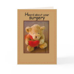 3647 Surgery Bear Heart Greeting Cards