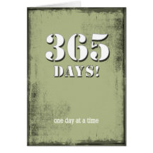 365 Days Clean Sober Birthday Card