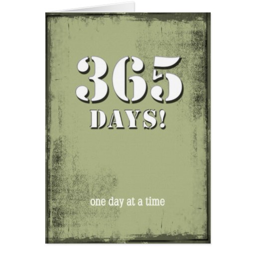 365 Days Clean Sober Birthday Card Zazzle