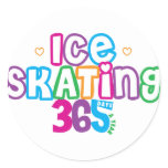 365 Ice Skating Round Stickers