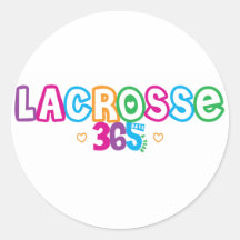 365 Lacrosse Round Sticker