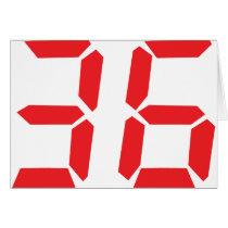 36 thirty-six red alarm clock digital numbr cards