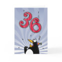 36th Birthday - Penguin Surprise Card