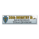 36th Infantry Division Bumper Sticker 36th Infantry Division Bumper Sticker