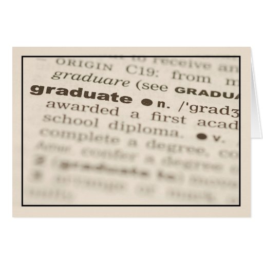 3700 Graduate Definition Card Zazzle