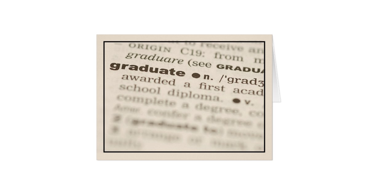 3700 Graduate Definition Card Zazzle