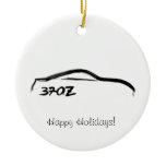 370Z Black Brushstroke Christmas Tree Ornament