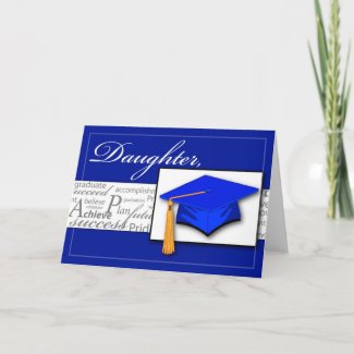 3727 Daughter Graduation Words zazzle_card