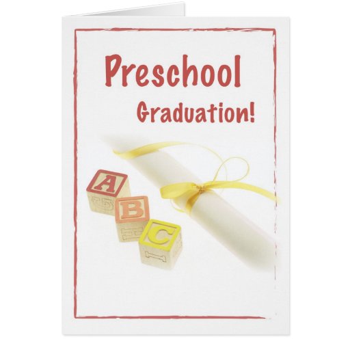 3735 Preschool Graduation Greeting Card | Zazzle