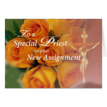 3764 Blessings To Priest on New Assignment Card
