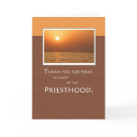 3769 Thank You Priest Sunset Greeting Card