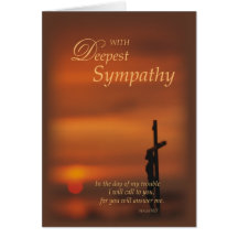 3774 Sympathy Religious Cross and Sunset Cards