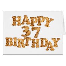 37th Birthday card for a cookie lover
