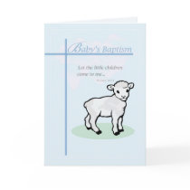 3835 Baptism Boy Lamb Greeting Card