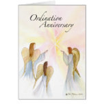 3849 Ordination Anniversary with Angels Greeting Cards