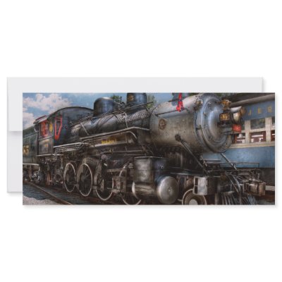 385 - Train - Steam - 385 Fully restored Custom Rack Card by suburbanscenes