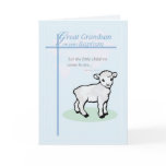 3875  Great Grandson Baptism Boy Lamb Greeting Card
