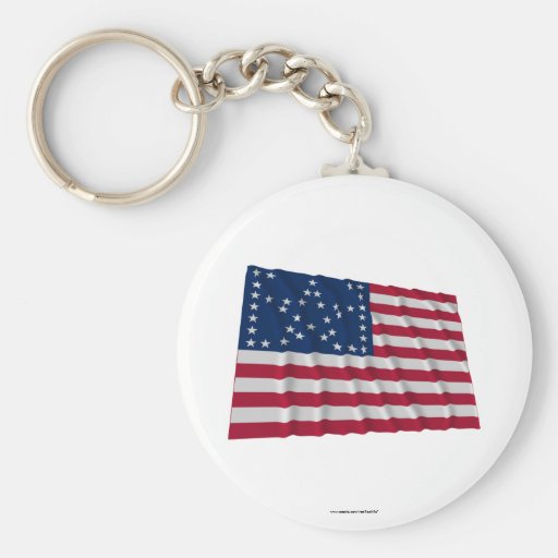 38-star flag, Bracketed Great Star pattern Keychains
