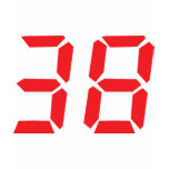 38 thirty-eight red alarm clock digital number t-shirts