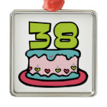 38 Year Old Birthday Cake Christmas Tree Ornaments