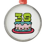 38 Year Old Birthday Cake Ornament
