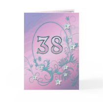 38th Birthday card with diamond stars