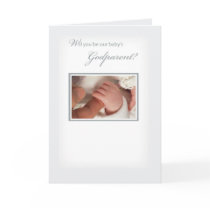 3911 Neutral Godparent Invitation Greeting Cards