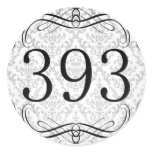 393 Area Code Round Sticker
