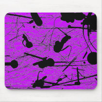 39-81 Black and White Splatter Paint Mousepad