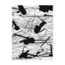 39-81 Black and White Splatter Paint Post Card