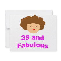 39 and Fabulous! Personalized Announcements