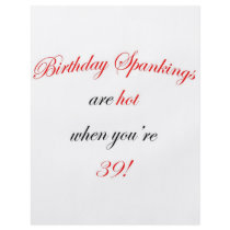 39 Birthday Spanking Full Color Flyer
