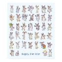 39 Cute Cartoon Rabbits Decor Nursery Wall Art Blu posters by zooogle 39 Cute Cartoon Rabbits Decor Nursery Wall Art Blu posters