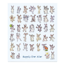 39 Cute Cartoon Rabbits Decor Nursery Wall Art Blu posters by zooogle 39 Cute Cartoon Rabbits Decor Nursery Wall Art Blu posters