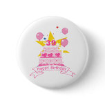 39 Year Old Birthday Cake Buttons