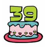 39 Year Old Birthday Cake t-shirts