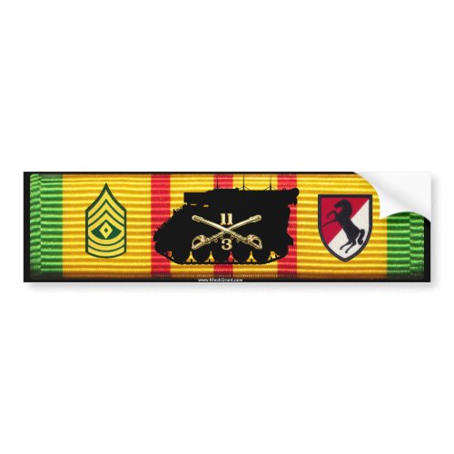 3/11th ACR 1st Sgt M577 Command Track Sticker zazzle_bumpersticker
