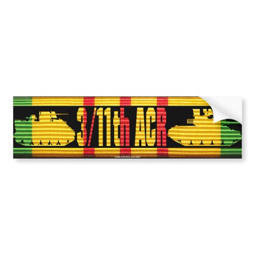 3/11th ACR VSM Ribbon Cut-Out Bumper Sticker zazzle_bumpersticker