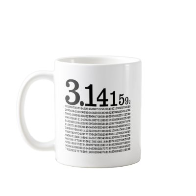 3.1415926 Pi Mugs by OddMatter