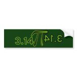3.14 Backwards Spells Pie Bumper Stickers