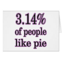 3.14% like pie greeting cards