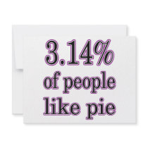 3.14% like pie personalized invite