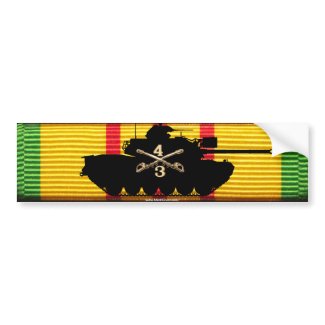 3/4th ACR M483 on VSM Ribbon Bumper Sticker bumpersticker