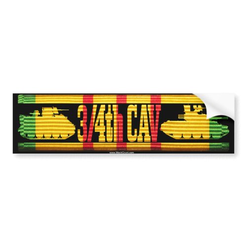 3/4th Cav Track & Tank Bumper Sticker bumpersticker